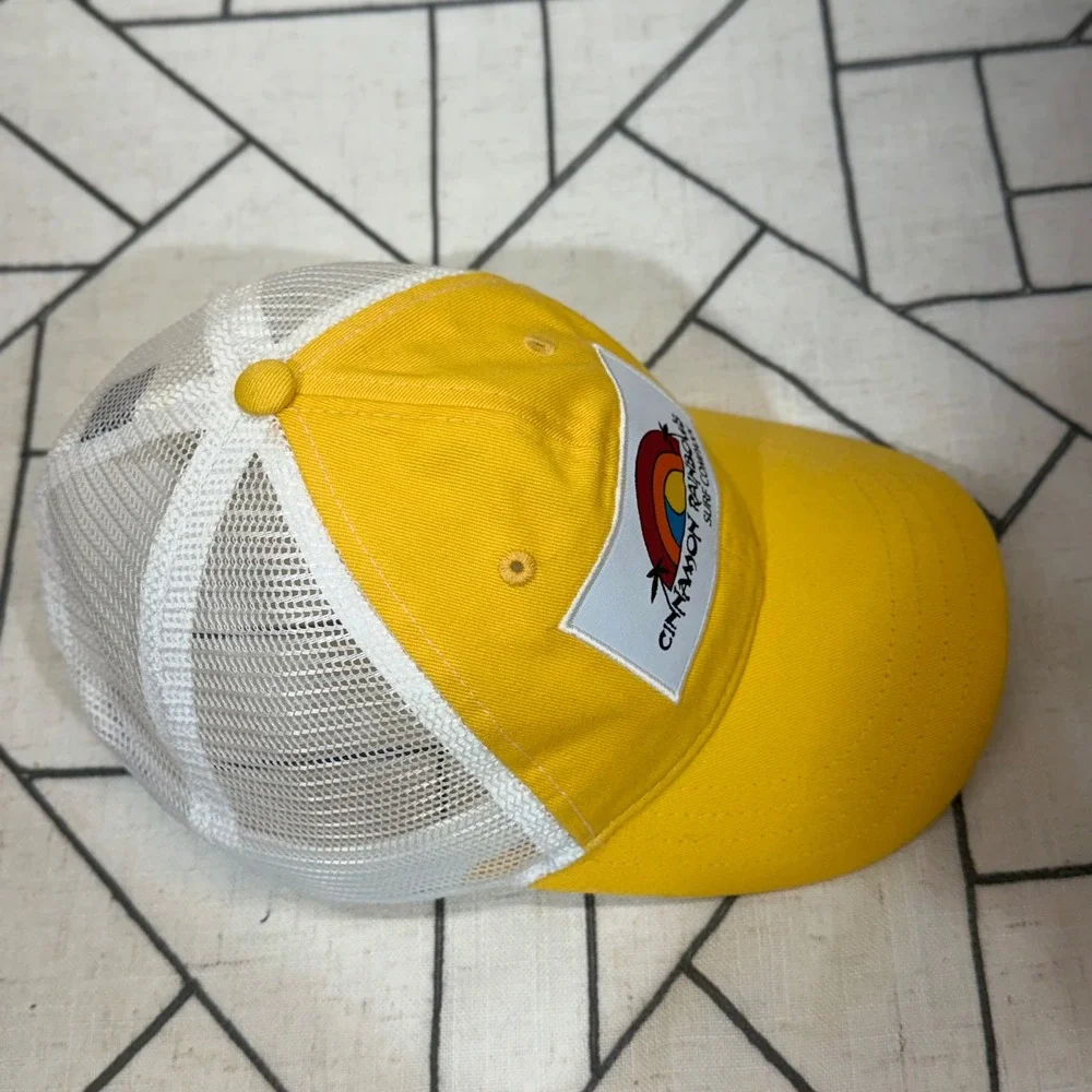 Cinnamon Rainbows Surf Company Trucker Hat Kids Yellow Mesh Snapback Patch Cap